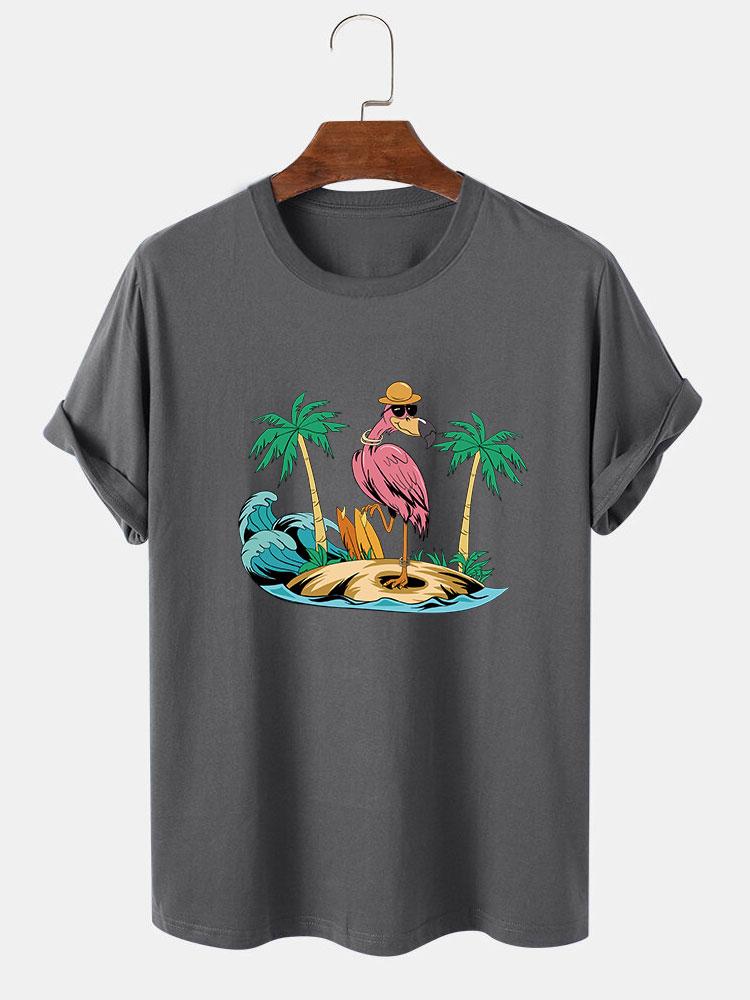 Brad® | Flamingo On Vacation Print T-Shirt