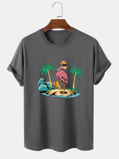 Brad® | Flamingo On Vacation Print T-Shirt