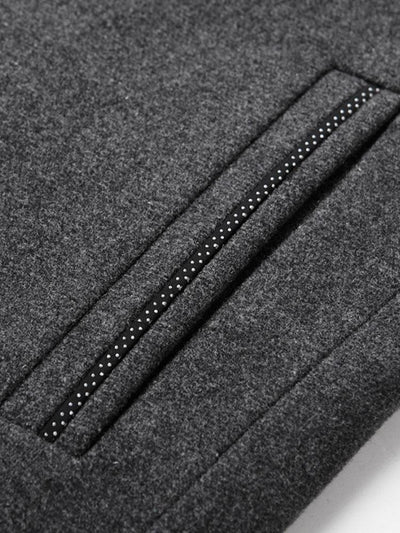 H��ctor | Stand Collar Wool Blended Blazer