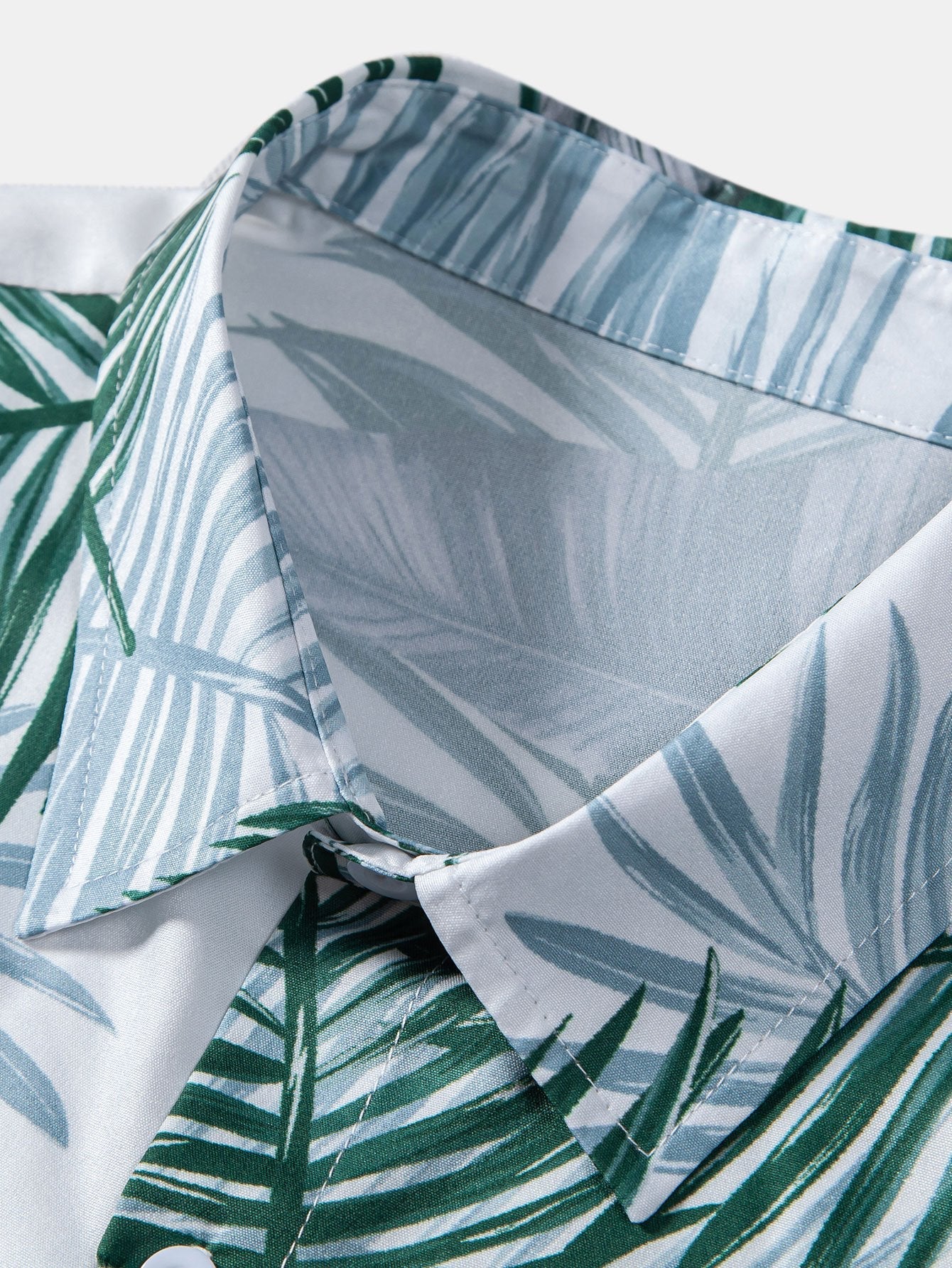 Ashton® | Leaf Print Button Up Shirt