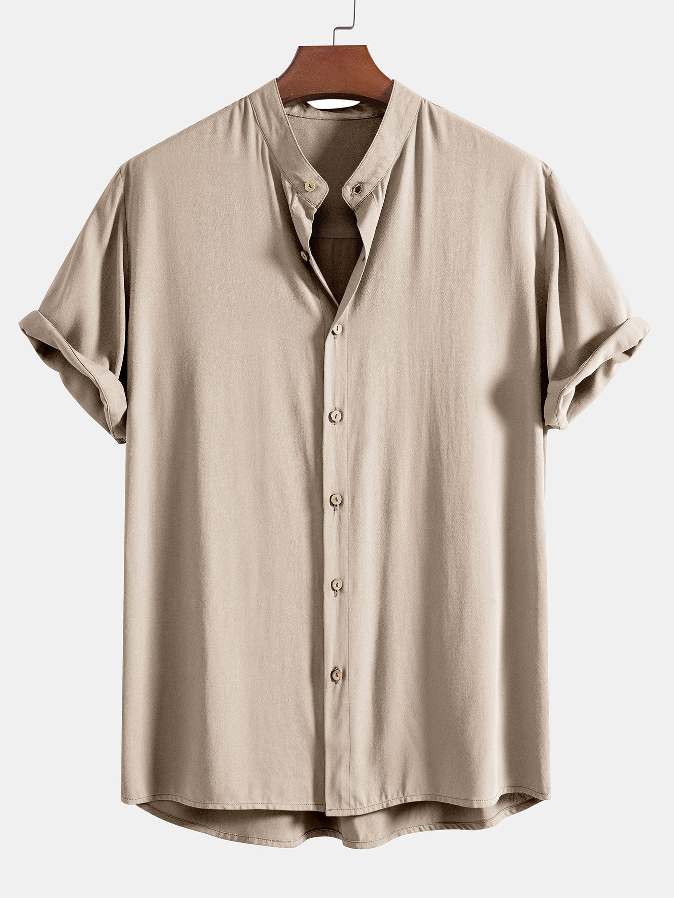 Asmus® | Viscose Stand Collar Shirt