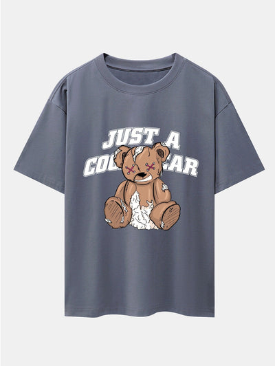 Joseph® | Tattered Bear Print Drop Shoulder Oversize T-Shirt