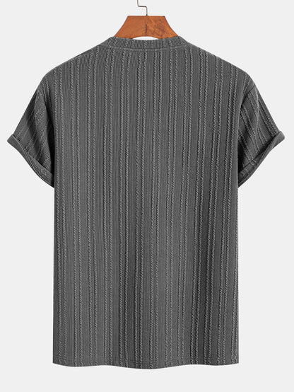 Américo® | Muscle Fit Ribbed T-Shirt