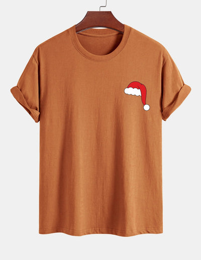 Alejandro® | Santa Hat Print Cotton T-Shirt