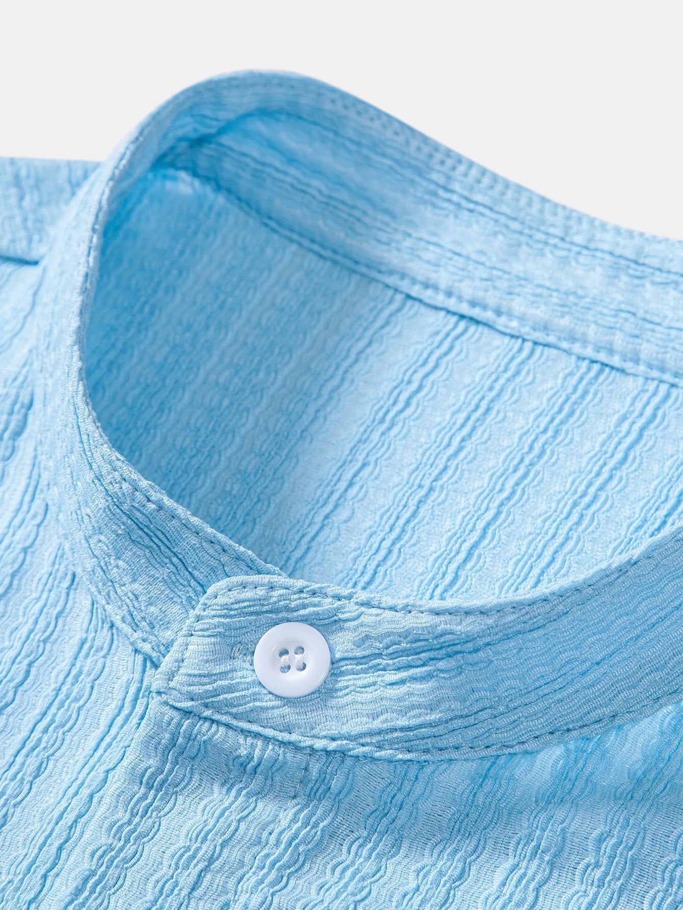 Antares® | Muscle Fit Texture Ribbed Stand Collar Shirt