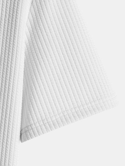 Adán® | Muscle Fit Ribbed Arc Hem T-Shirt