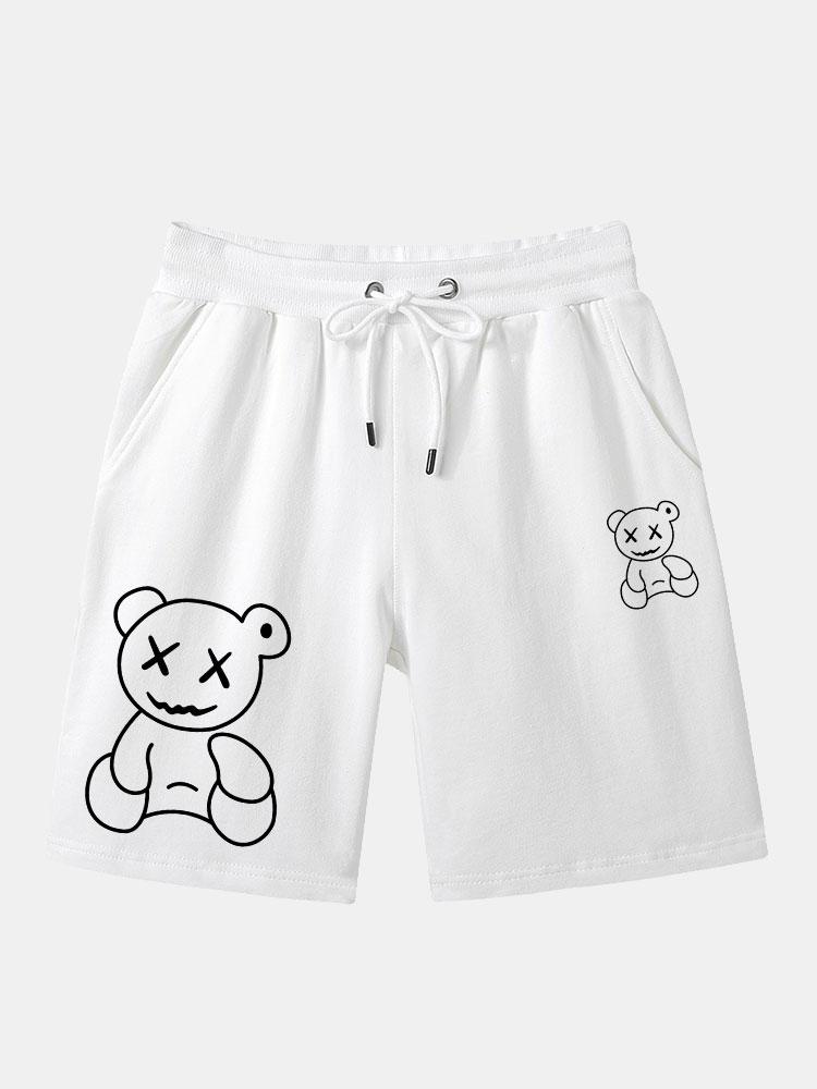 Hermenegildo® | Line Shaped Bear Print Shorts