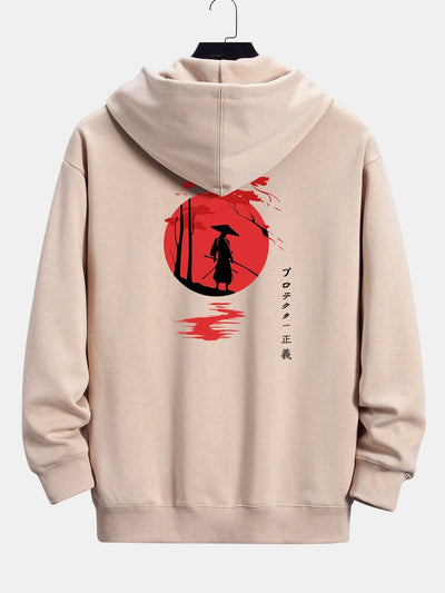 Jonathan | Slogan Samurai Back Print Relax Fit Hoodie