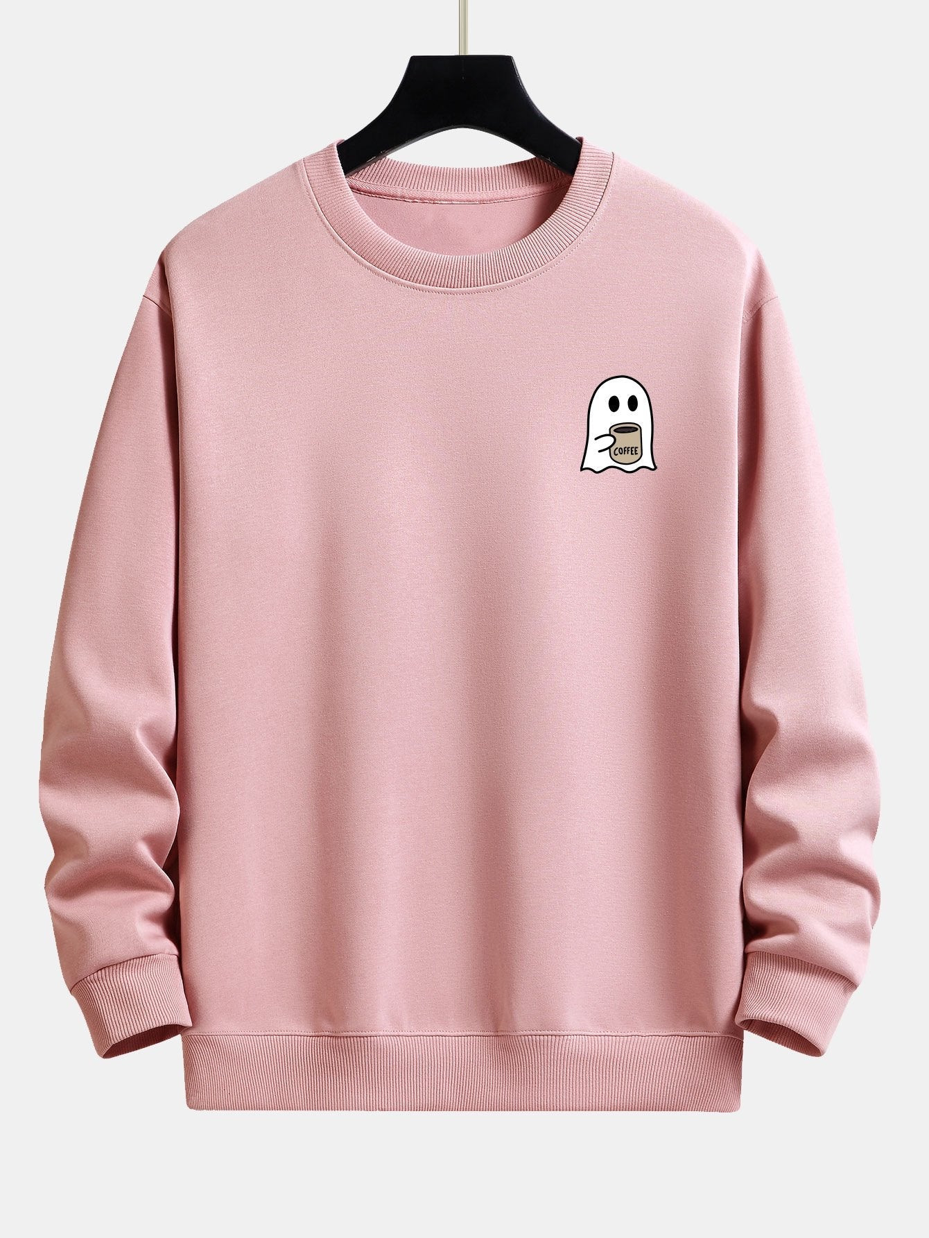 Ferdinand® | Ghost Drinking Coffee Print Relax Fit Sweatshirt