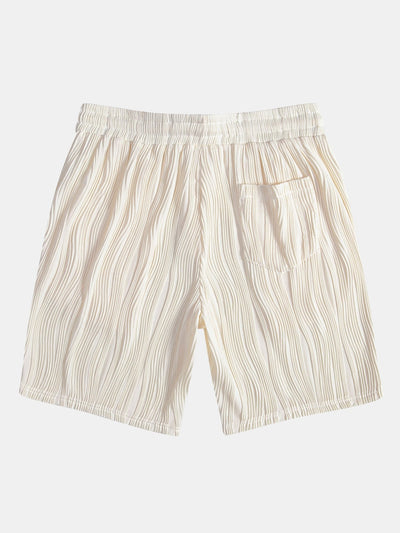 Basilio® | Wave Textured Button Up Shirt & Shorts