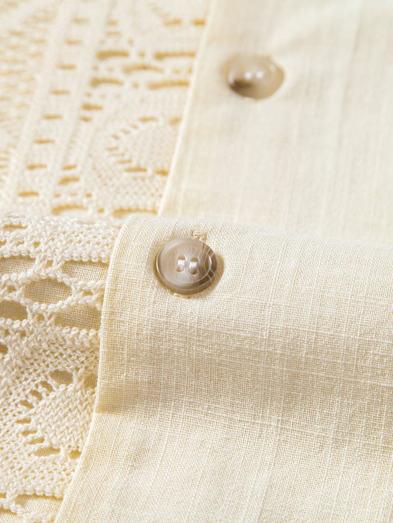 Anakin® | Geometric Textured Patchwork Cuban Shirt