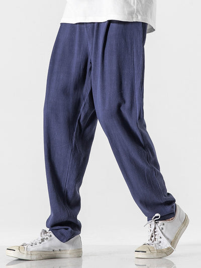 Rob® | Relax Fit Harem Pants In Linen And Cotton Mix
