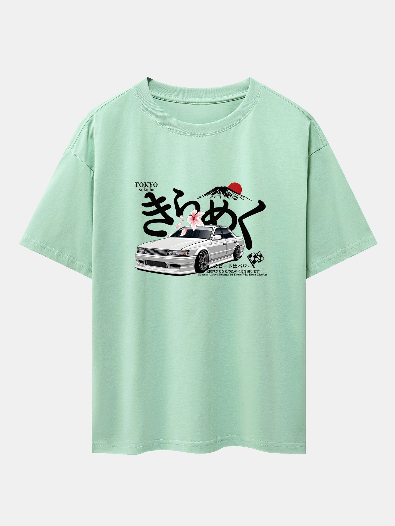 Killian® | Tokyo Mt. Fuji Car Print Drop Shoulder Oversize T-Shirt