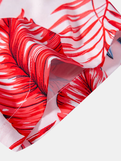 Nathan® | Tropical Print Button Up Shirt & Swim Shorts