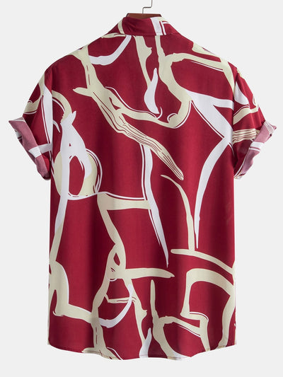 Aeson® | Abstract Print Button Up Shirt