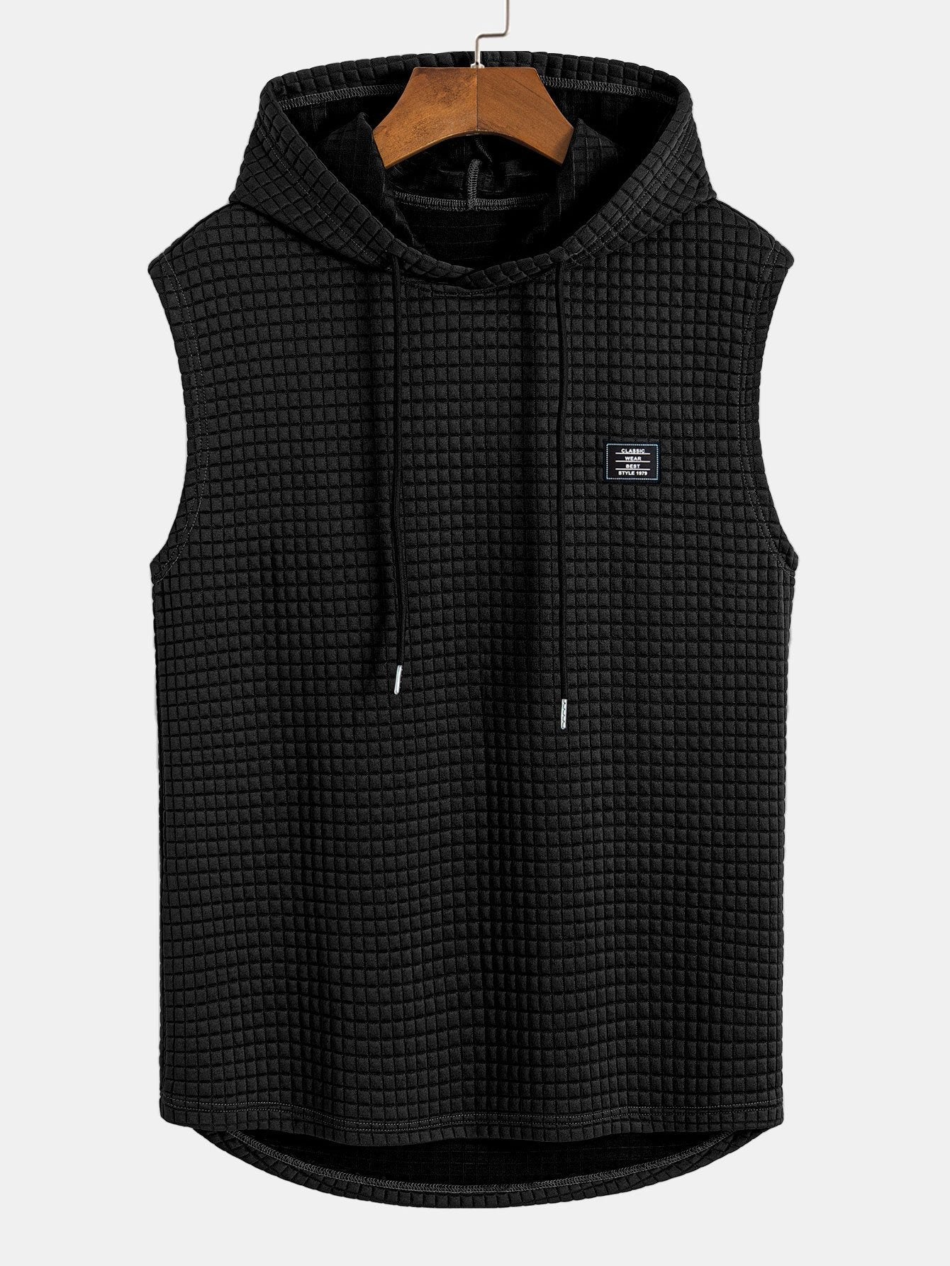 Dennis® | Sleeveless Waffle Hooded Vest