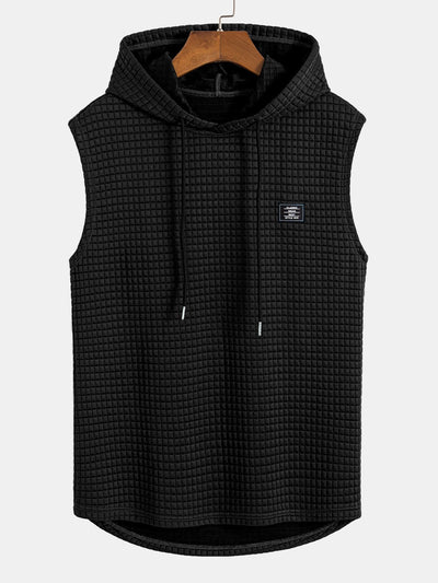 Dennis® | Sleeveless Waffle Hooded Vest