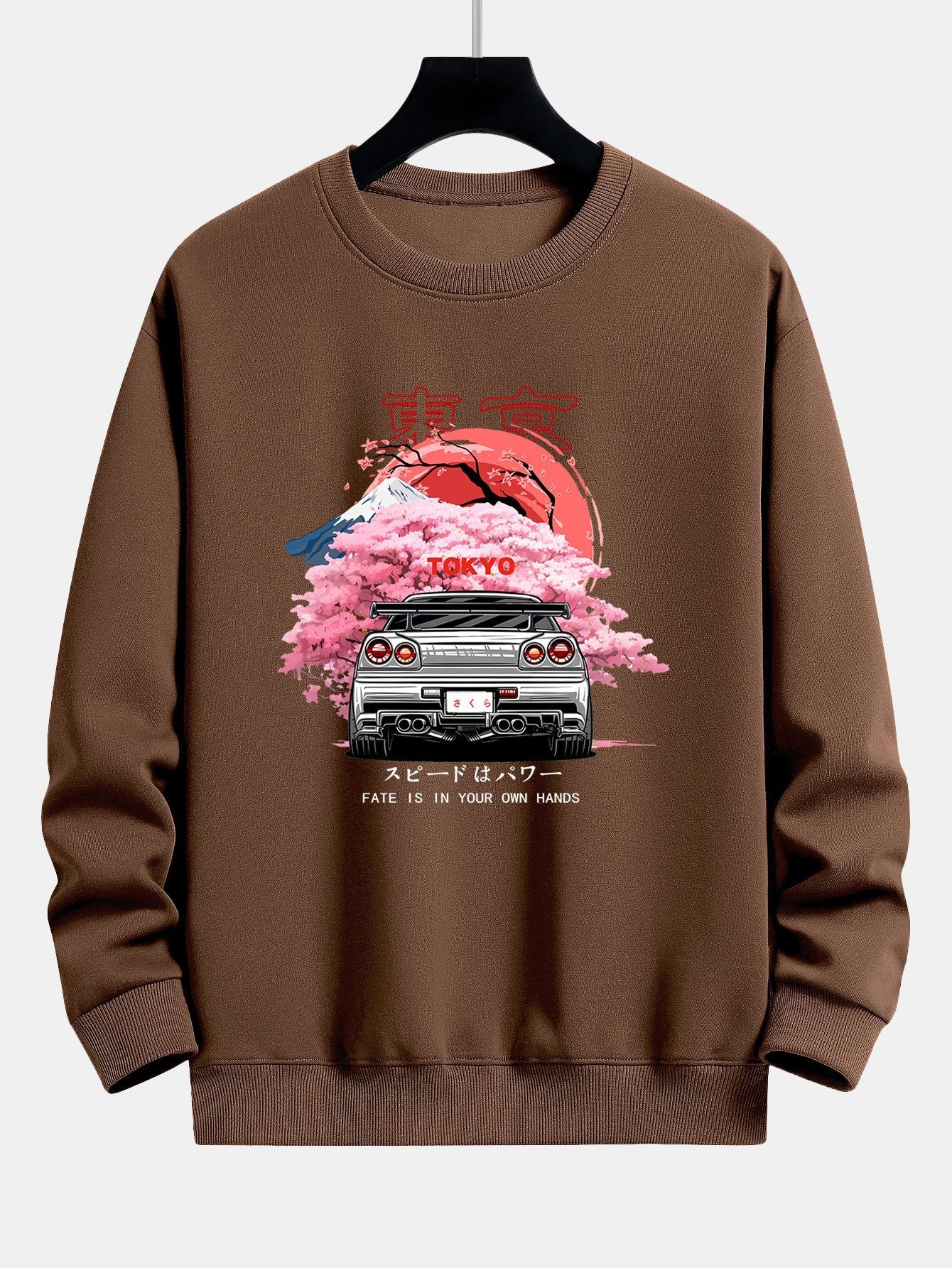Kody® | Tokyo Sakura Car Print Relax Fit Sweatshirt