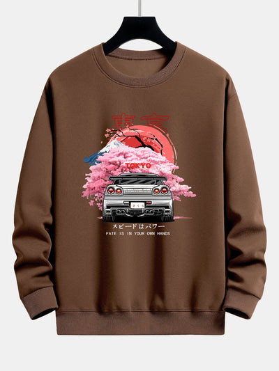 Kody® | Tokyo Sakura Car Print Relax Fit Sweatshirt