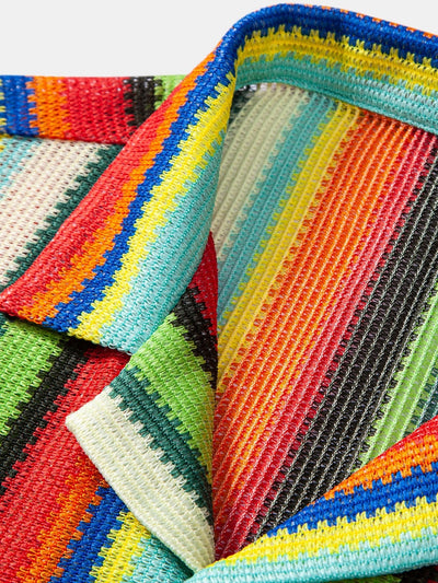 Areus® | Colorful Striped Waffle Texture Cuban Shirt