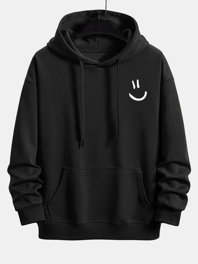 Watson | Smiley Face Print Relax Fit Hoodie