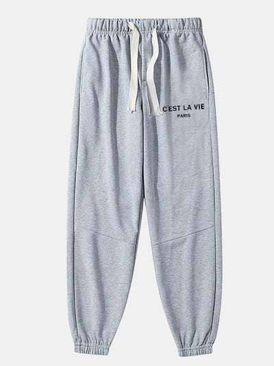 Bampfylde® | Paris Print Cotton Blend Jogger Pants