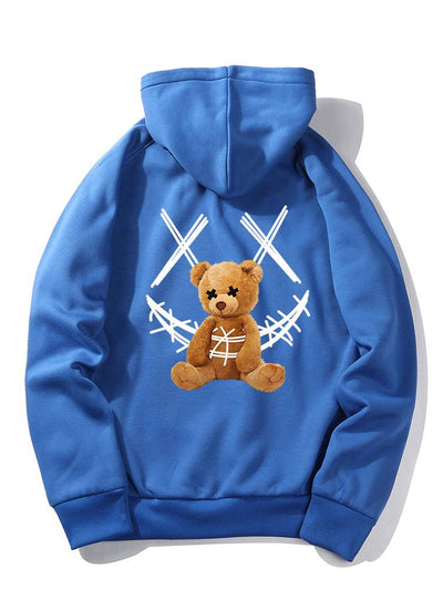 Jeziah | Smiley Bear Back Print Hoodie