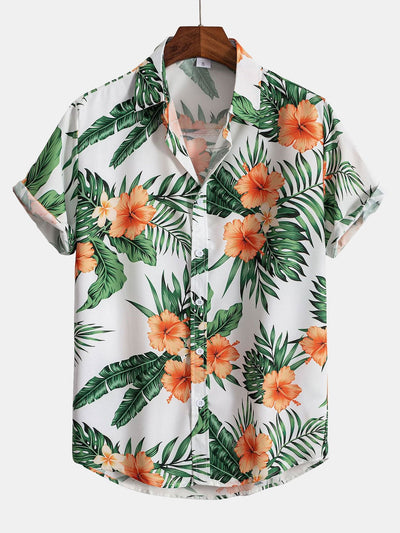 Dexter® | Tropical Print Button Up Shirt & Swim Shorts