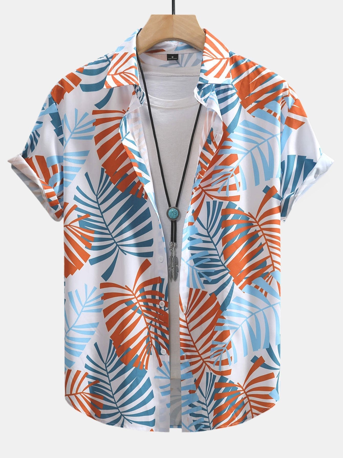 Vicente® | Leaf Print Button Up Shirt