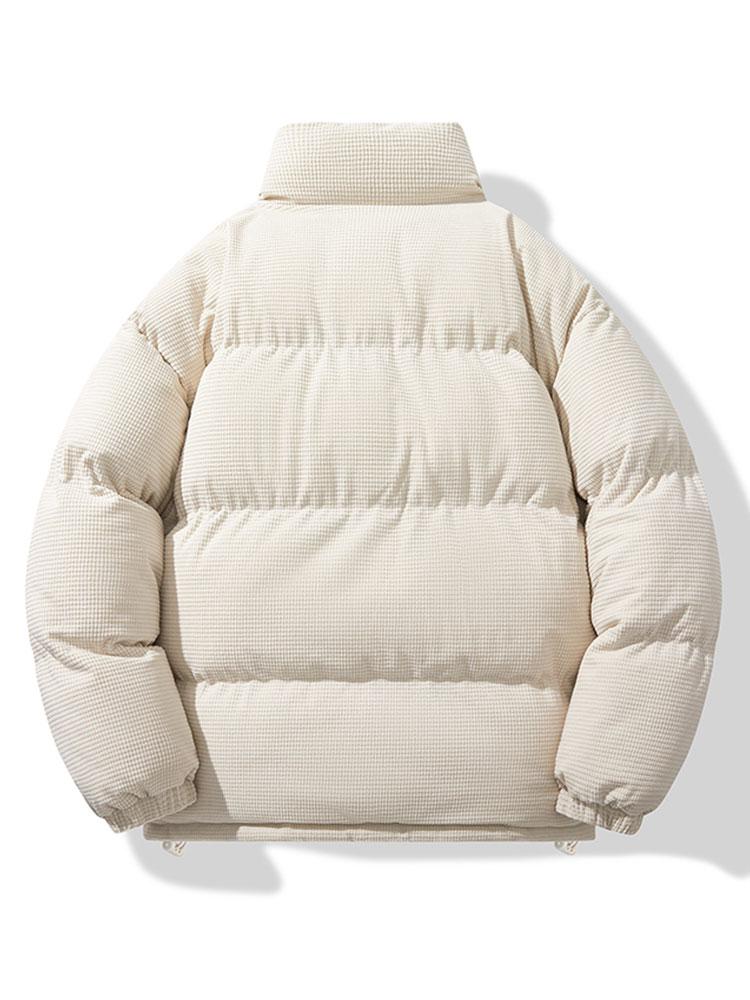 Enrique | Corduroy Zip Up Puffer Coat