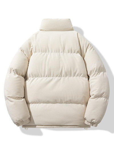 Enrique | Corduroy Zip Up Puffer Coat