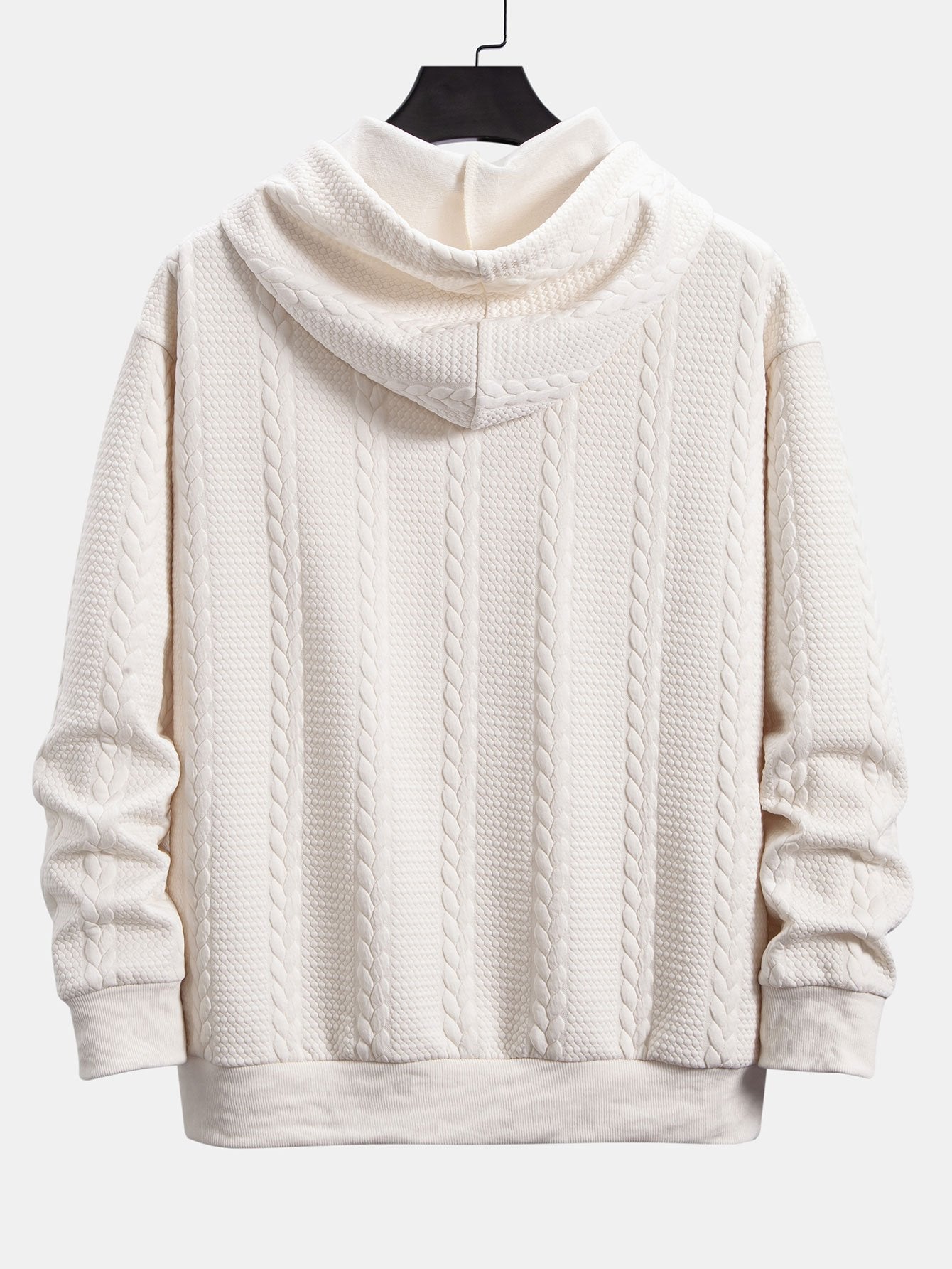 Bruce | Relax Fit Wheat Jacquard Hoodie