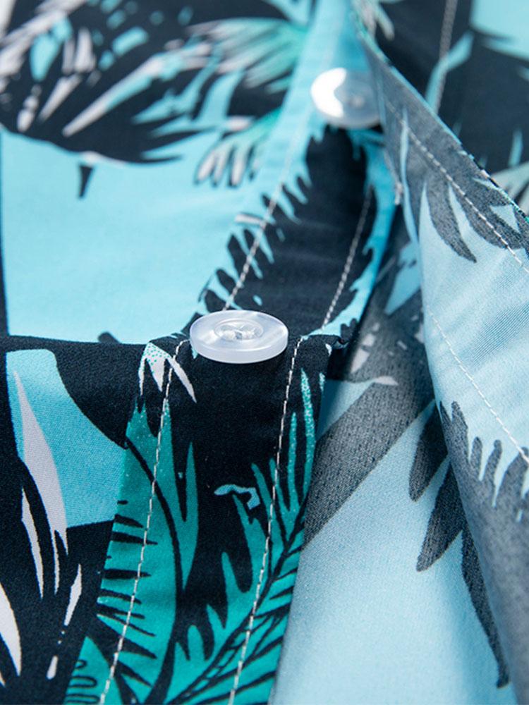 Muhammad® | Tropical Print Button Up Shirt & Tropical Print Swim Shorts