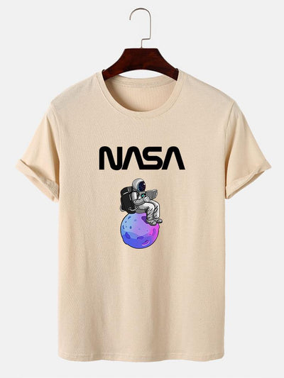 Klaus® | Astronaut Reading Book Print T-Shirt