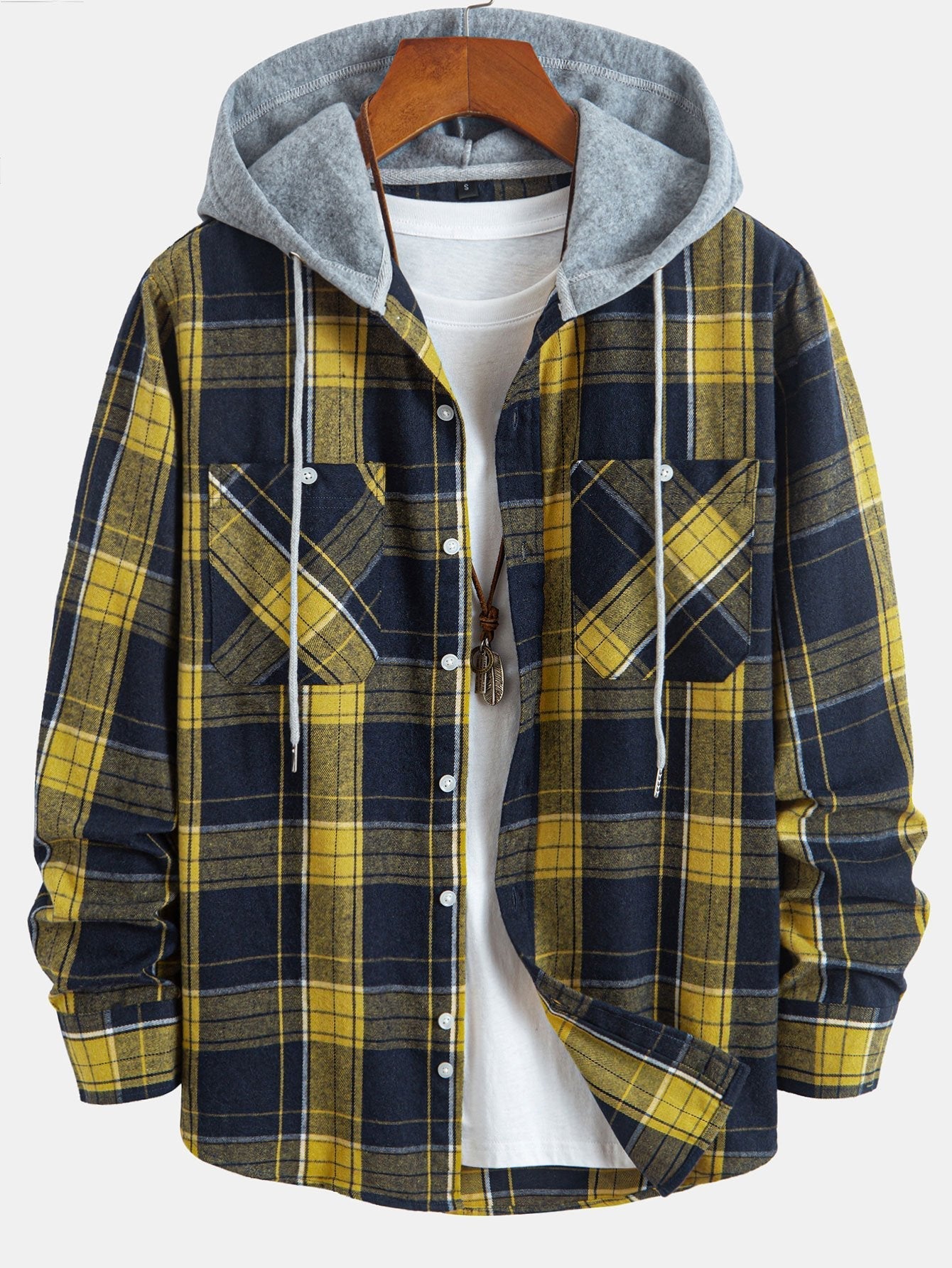 Ammar® | Plaid Hooded Shirt