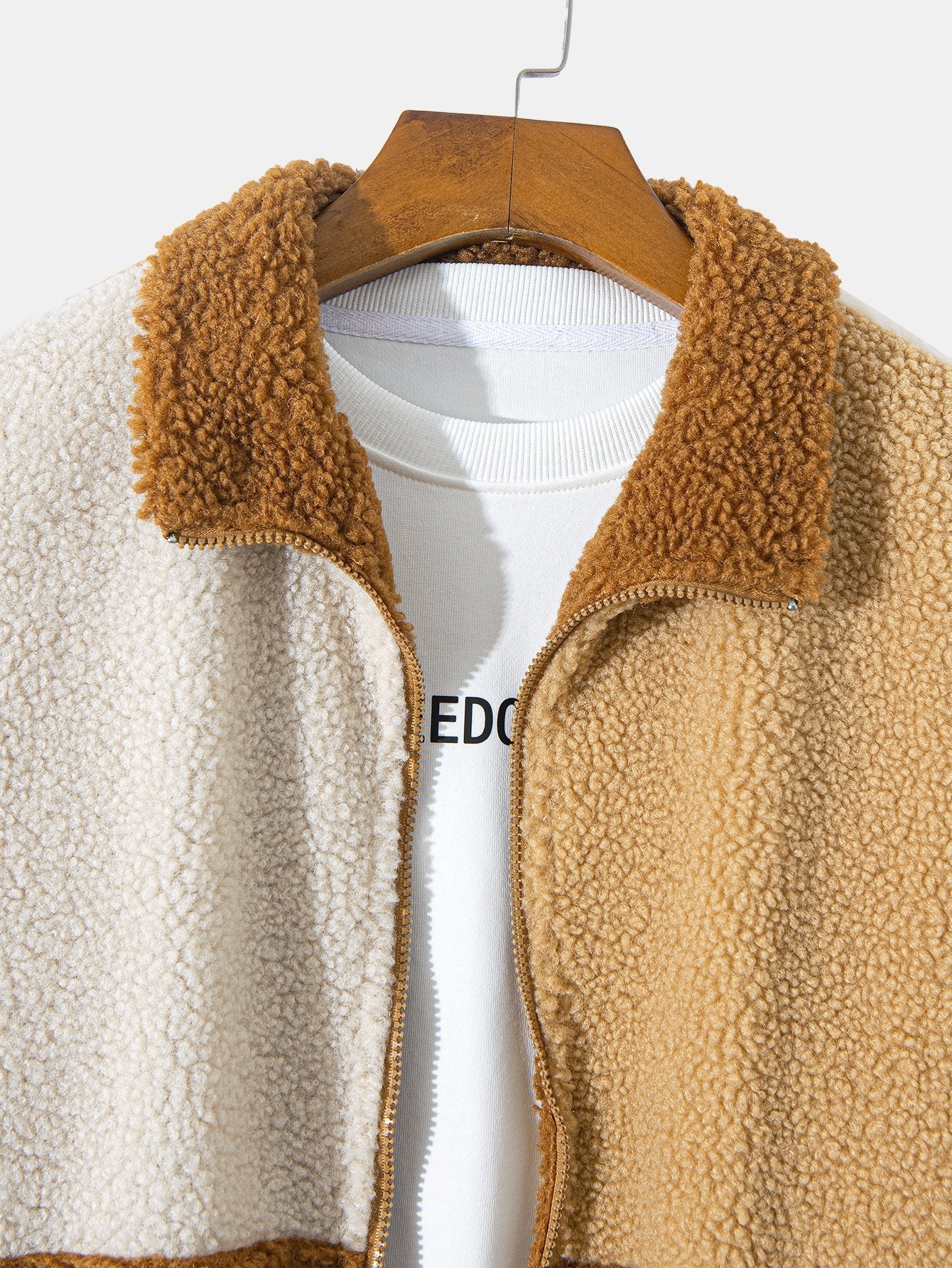 Juan | Color Block Teddy Fleece Coat
