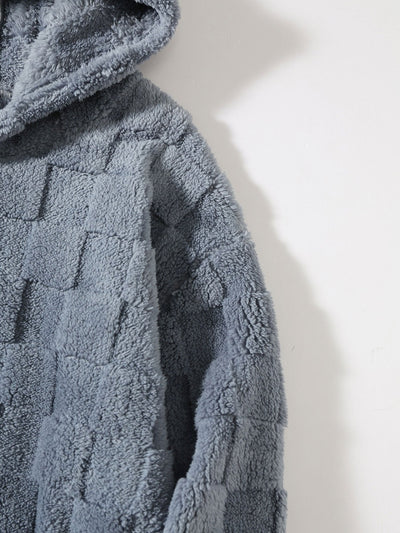 Gerald | Relax Fit Checkerboard Teddy Hoodie
