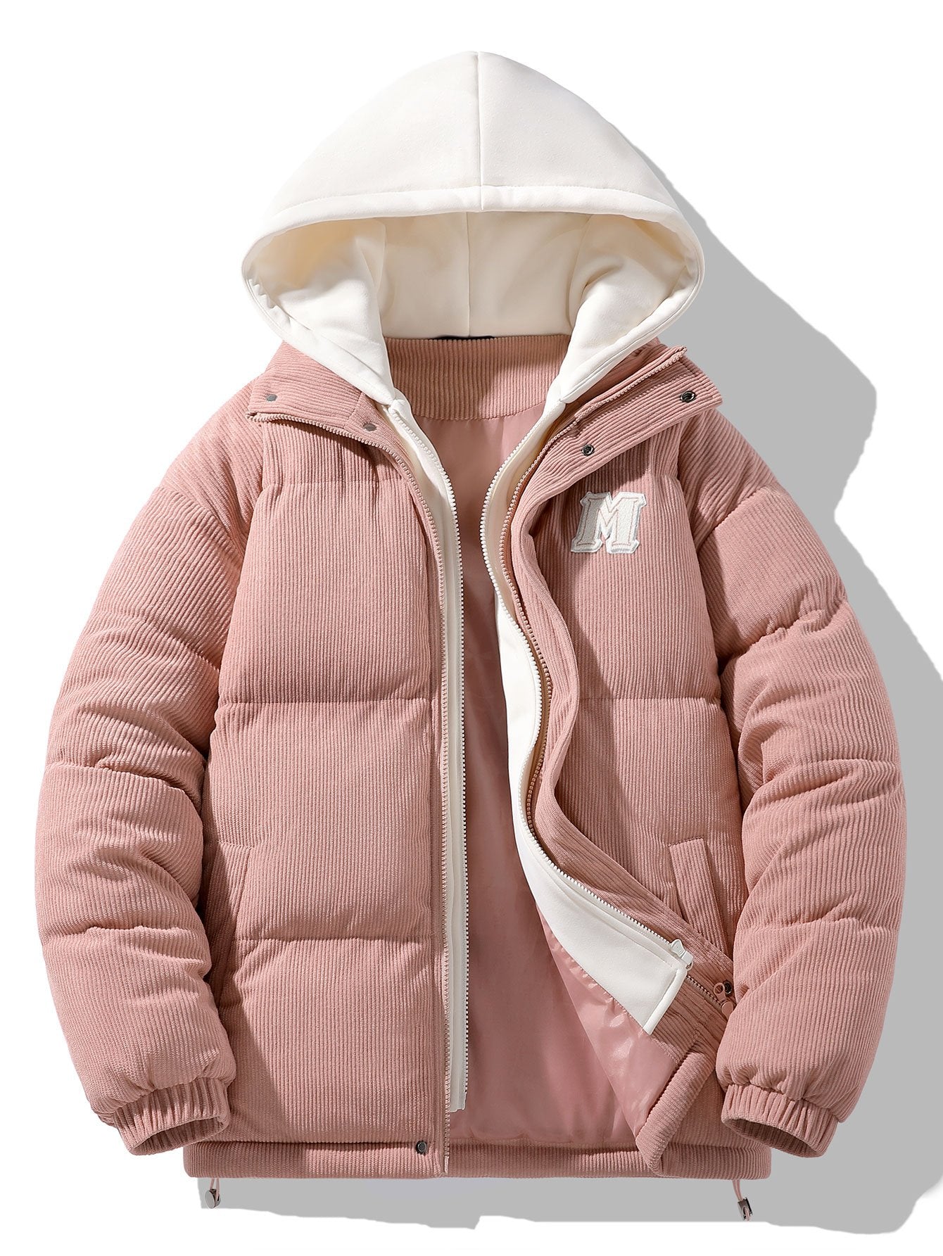 Leo | Corduroy Hooded Puffer Coat