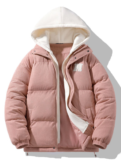 Leo | Corduroy Hooded Puffer Coat