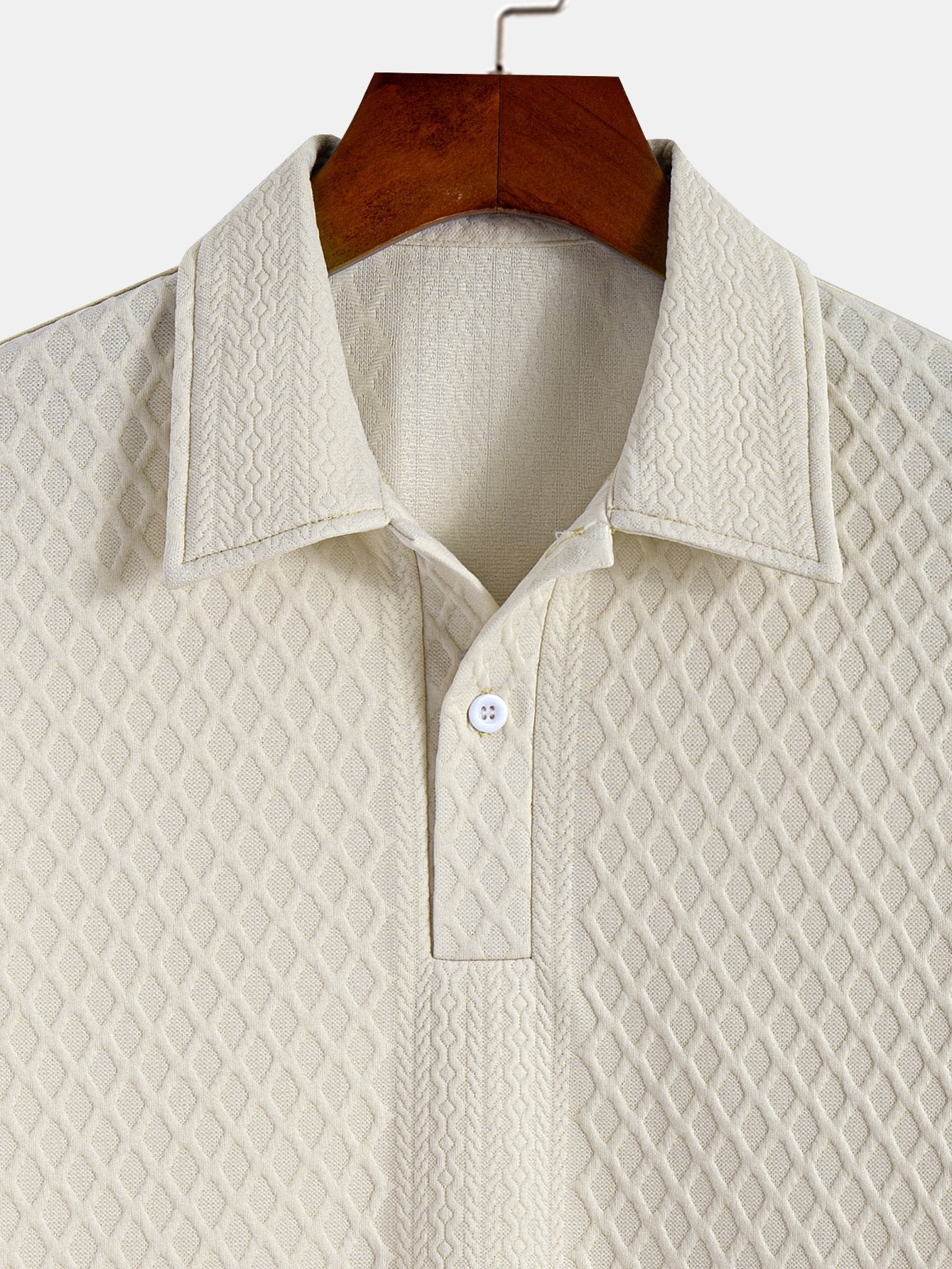 Julian | Rhombus Geometric Jacquard Polo