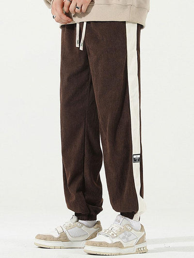 Ernesto® | Side Stripe Corduroy Jogging Pants