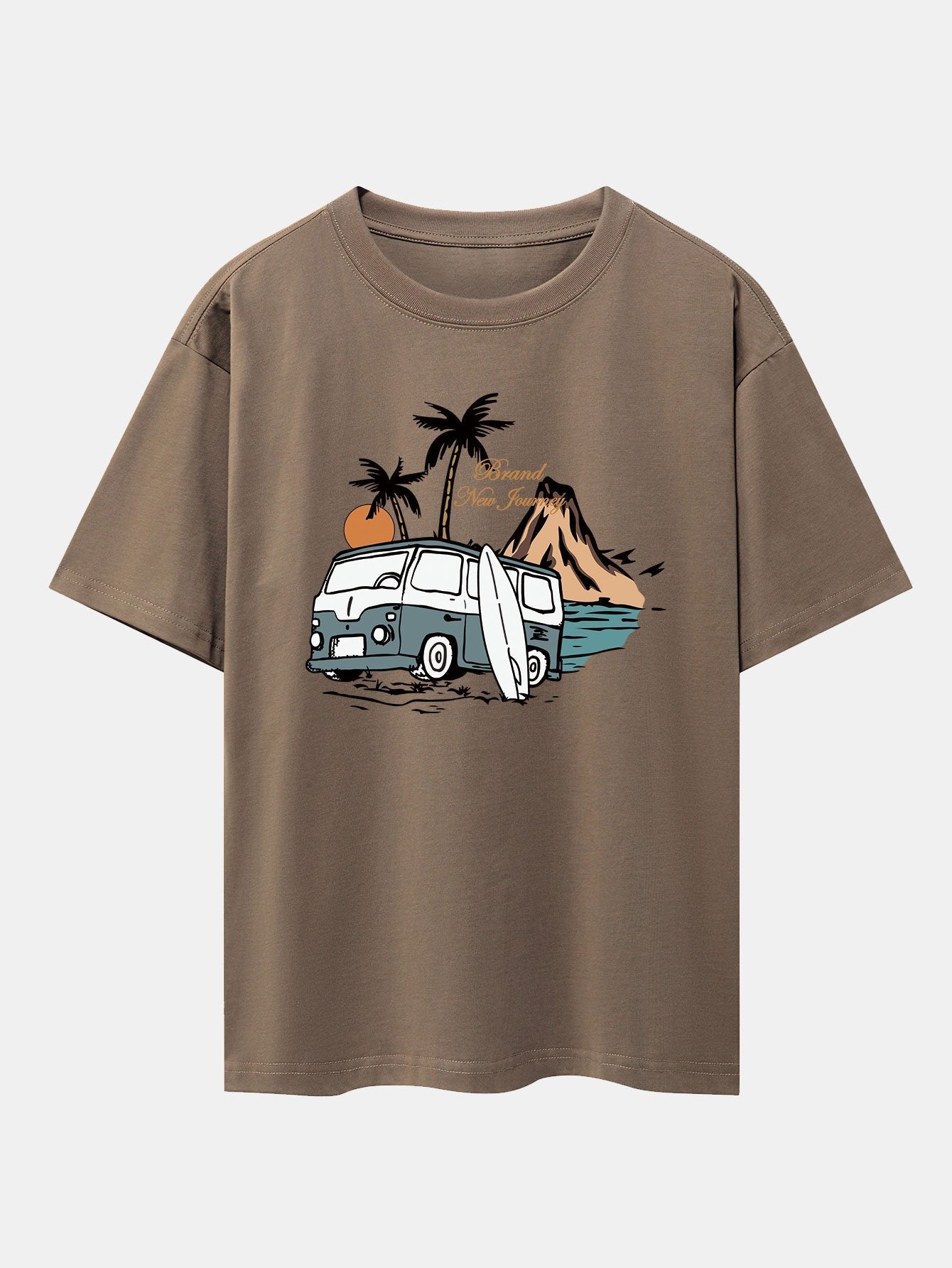 Emilio® | Car Island Print Drop Shoulder Oversize T-Shirt