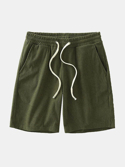 Enrique® | Drawstring Crosscut Corduroy Shorts