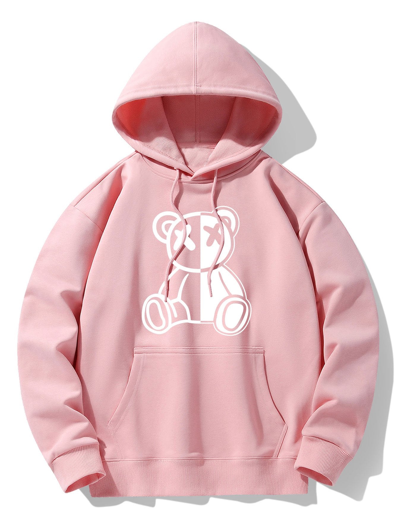Vicente | Bear Print Drop Shoulder Relaxed Hoodie