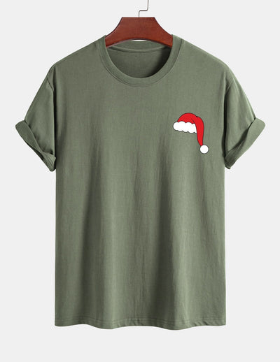 Alejandro® | Santa Hat Print Cotton T-Shirt
