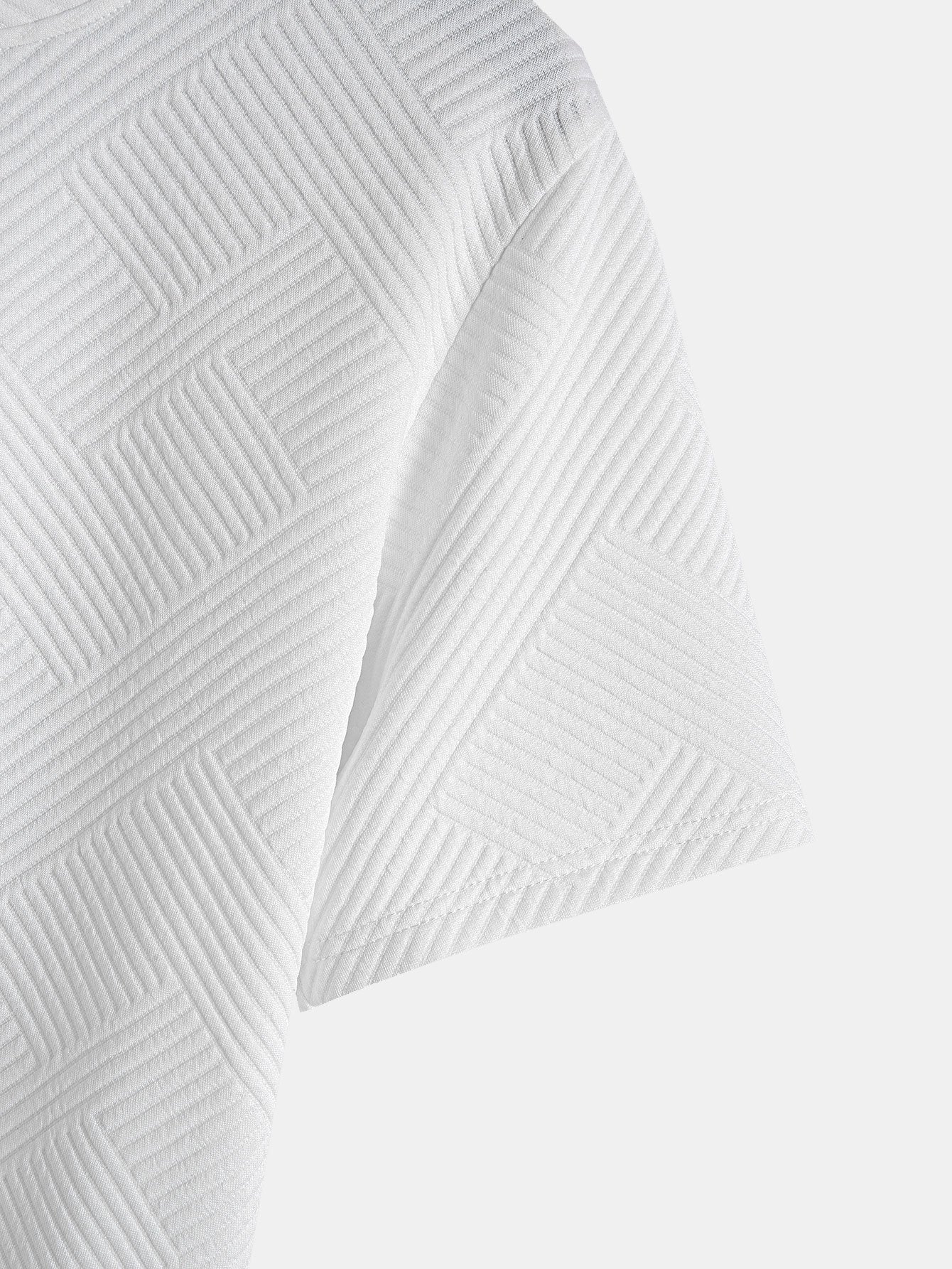 Zacarías® | Short Sleeve Stripe Jacquard Arc Hem T-Shirt
