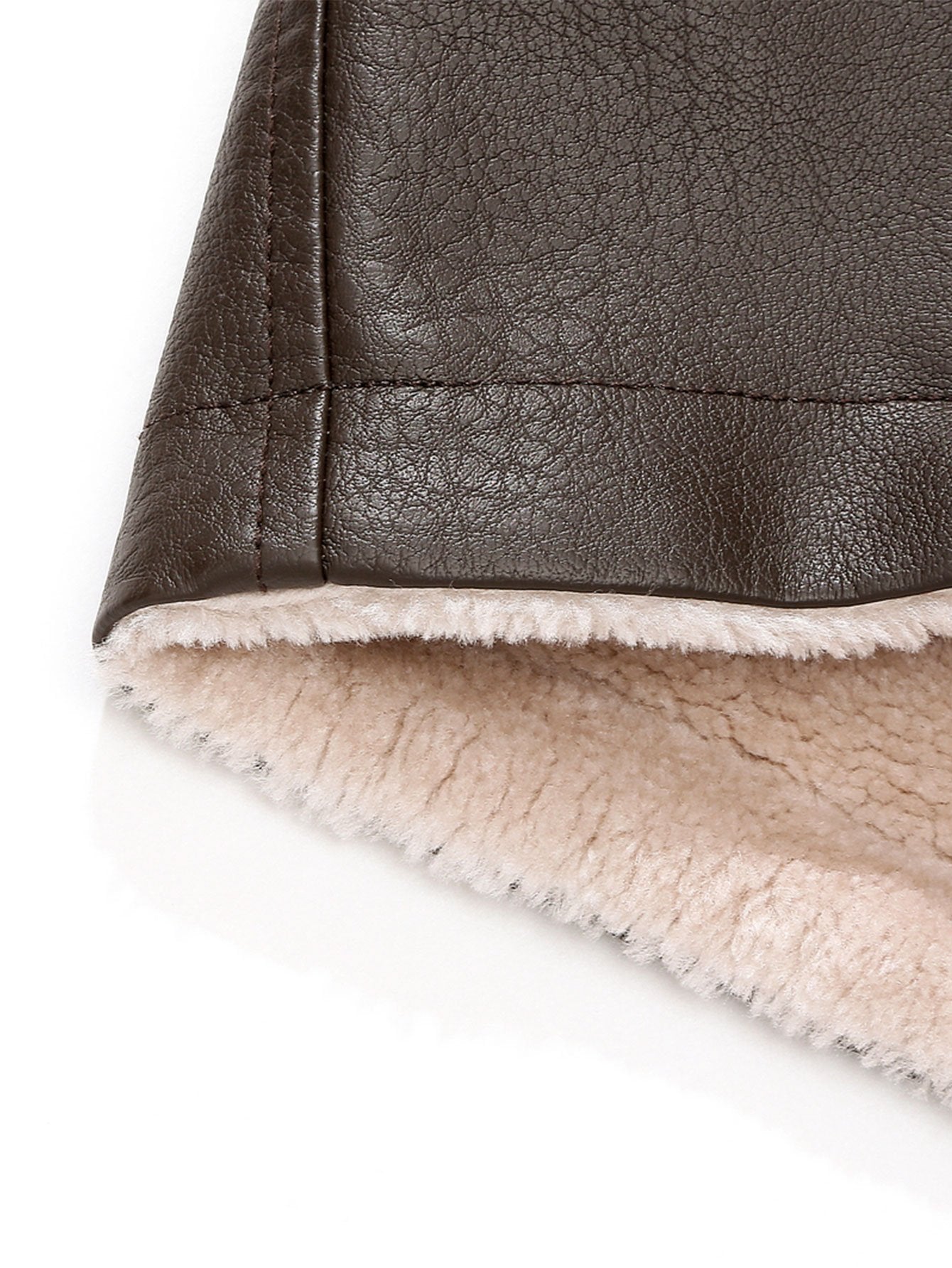 Alfonso | Faux Fur Lined PU Leather Blazer