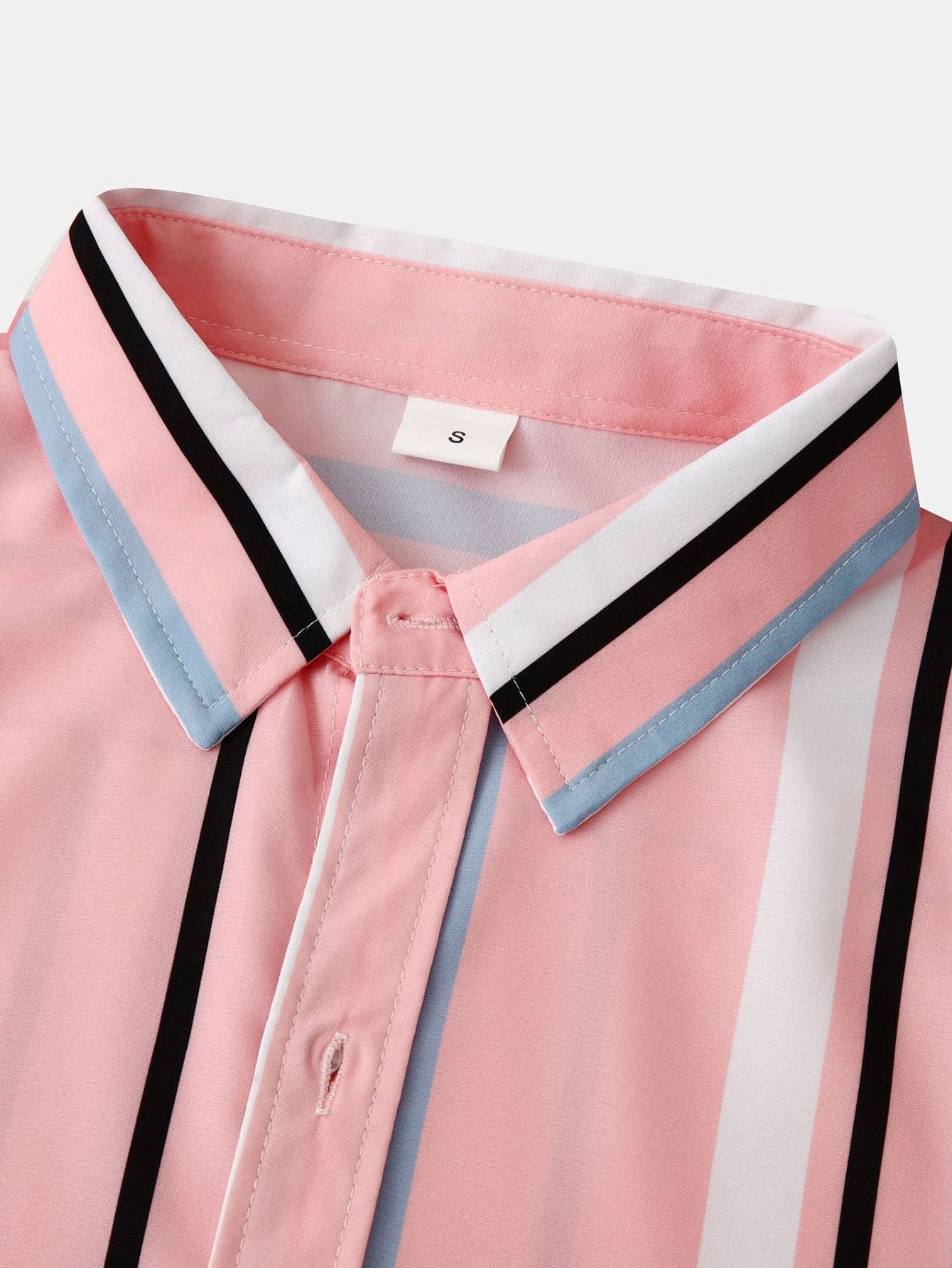 Ambrocio® | Stripe Print Button Up Shirt