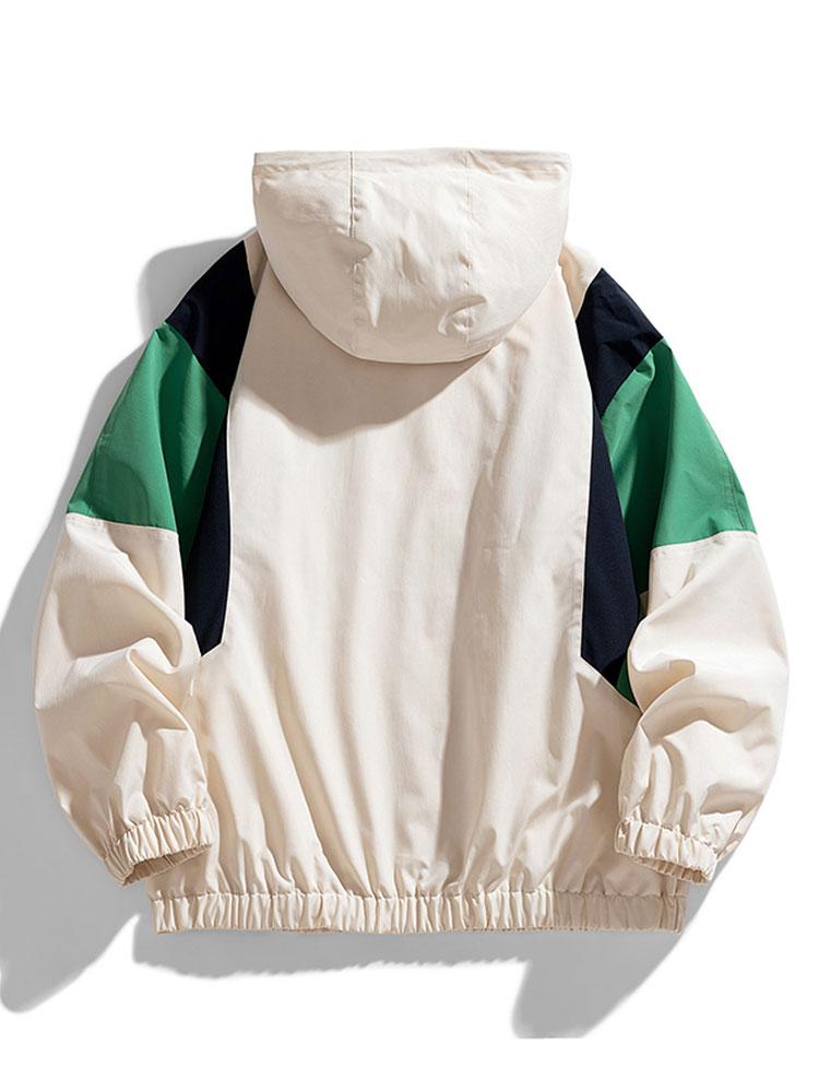 Hugo | Relax Fit Color Block Hooded Windbreaker