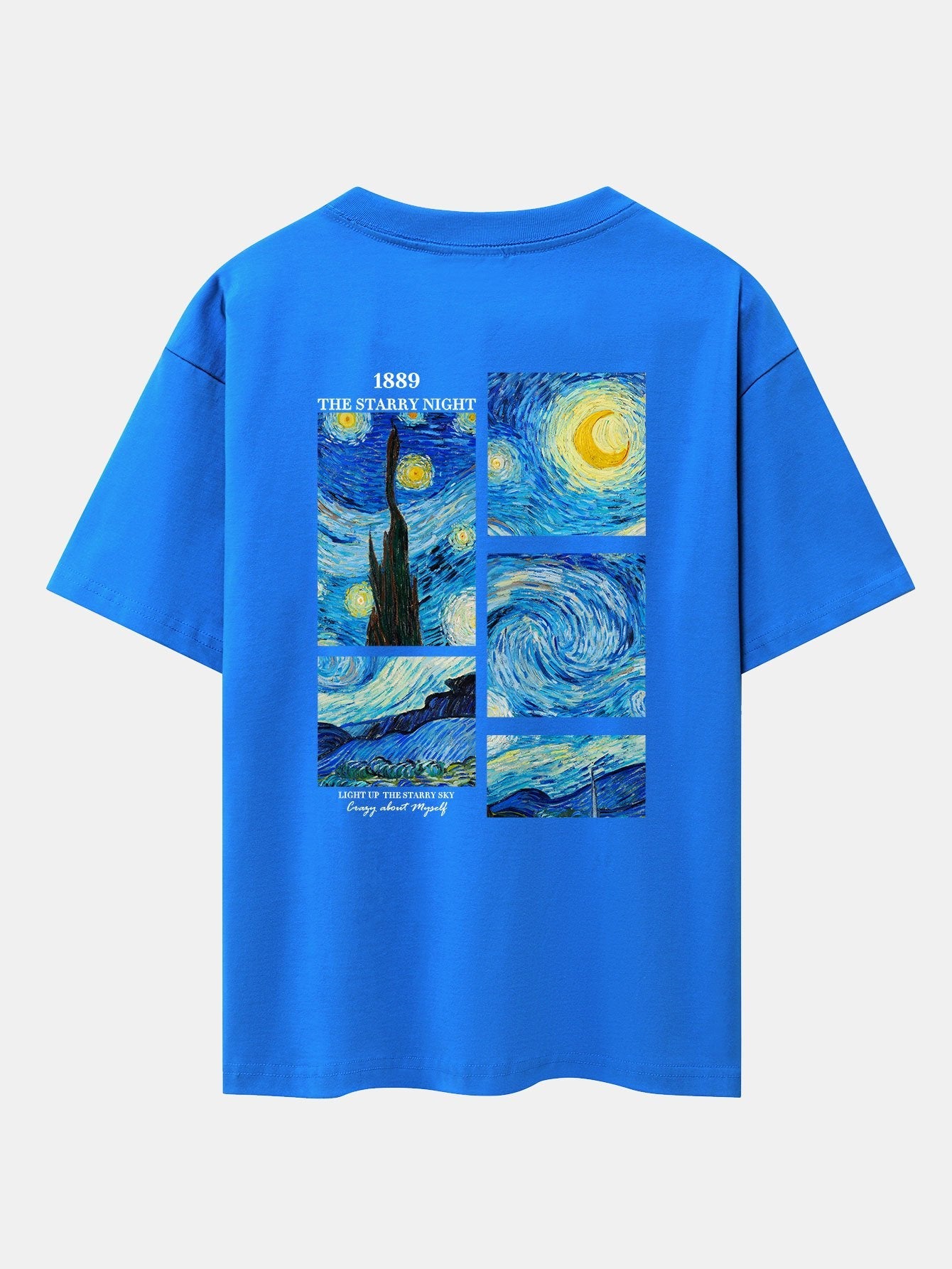 Hugh® | The Starry Night Back Print Drop Shoulder Oversize T-Shirt